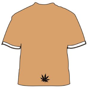 brown shirt with leaf