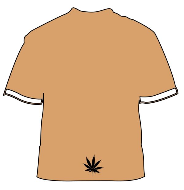 brown shirt with leaf